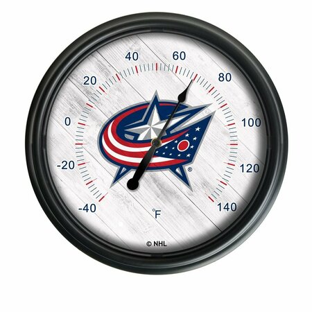 HOLLAND BAR STOOL CO Columbus Blue Jackets Indoor/Outdoor LED Thermometer ODThrm14BK-08ColBlu